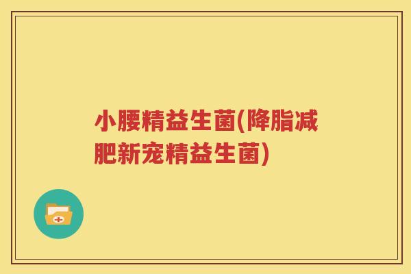 小腰精益生菌(新宠精益生菌)