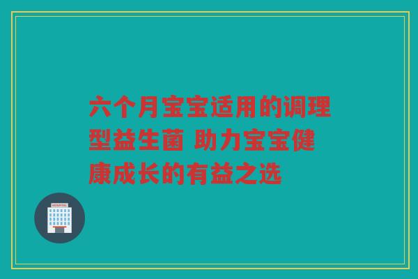 六个月宝宝适用的调理型益生菌 助力宝宝健康成长的有益之选