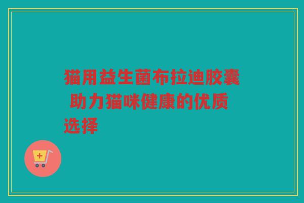 猫用益生菌布拉迪胶囊 助力猫咪健康的优质选择