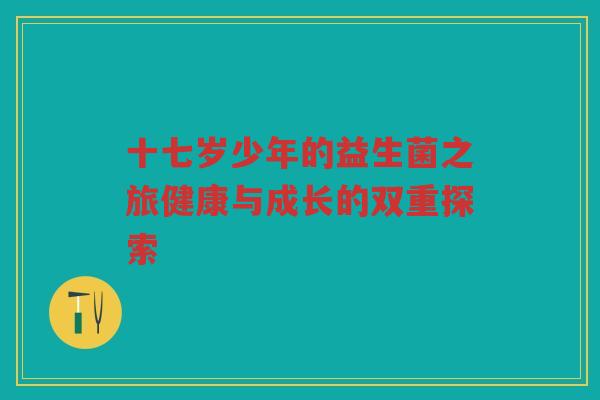 十七岁少年的益生菌之旅健康与成长的双重探索