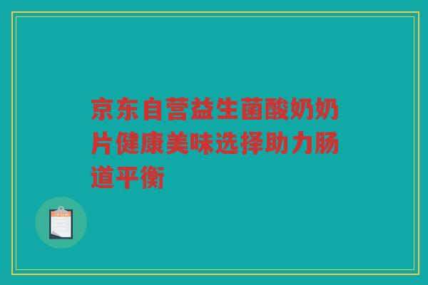 京东自营益生菌酸奶奶片健康美味选择助力肠道平衡