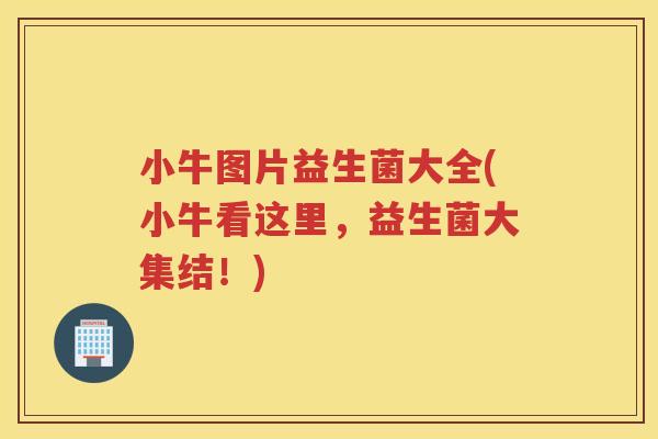小牛图片益生菌大全(小牛看这里,益生菌大集结!)