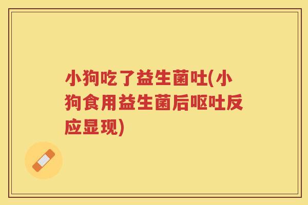小狗吃了益生菌吐(小狗食用益生菌后反应显现) 小狗吃了益生菌吐(小狗食用益生菌后反应显现)