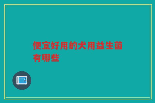 便宜好用的犬用益生菌有哪些 便宜好用的犬用益生菌有哪些