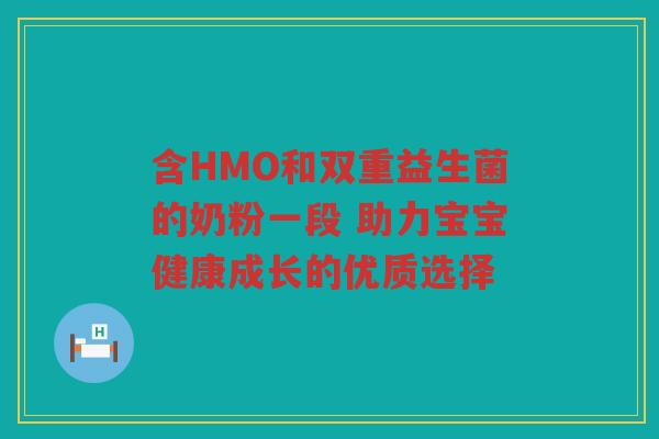 含HMO和双重益生菌的奶粉一段 助力宝宝健康成长的优质选择