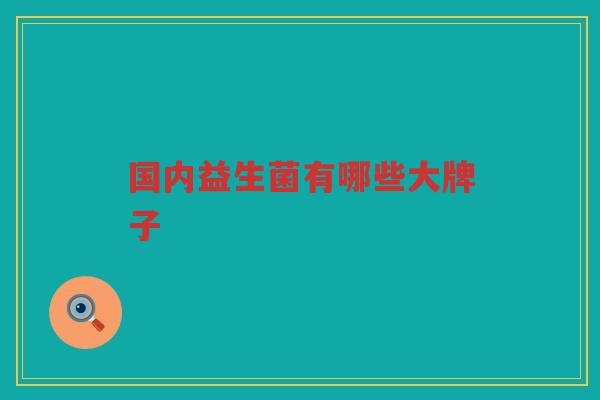 国内益生菌有哪些大牌子