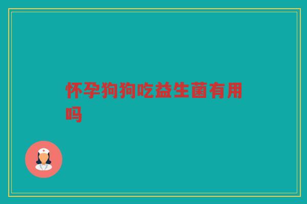 怀孕狗狗吃益生菌有用吗